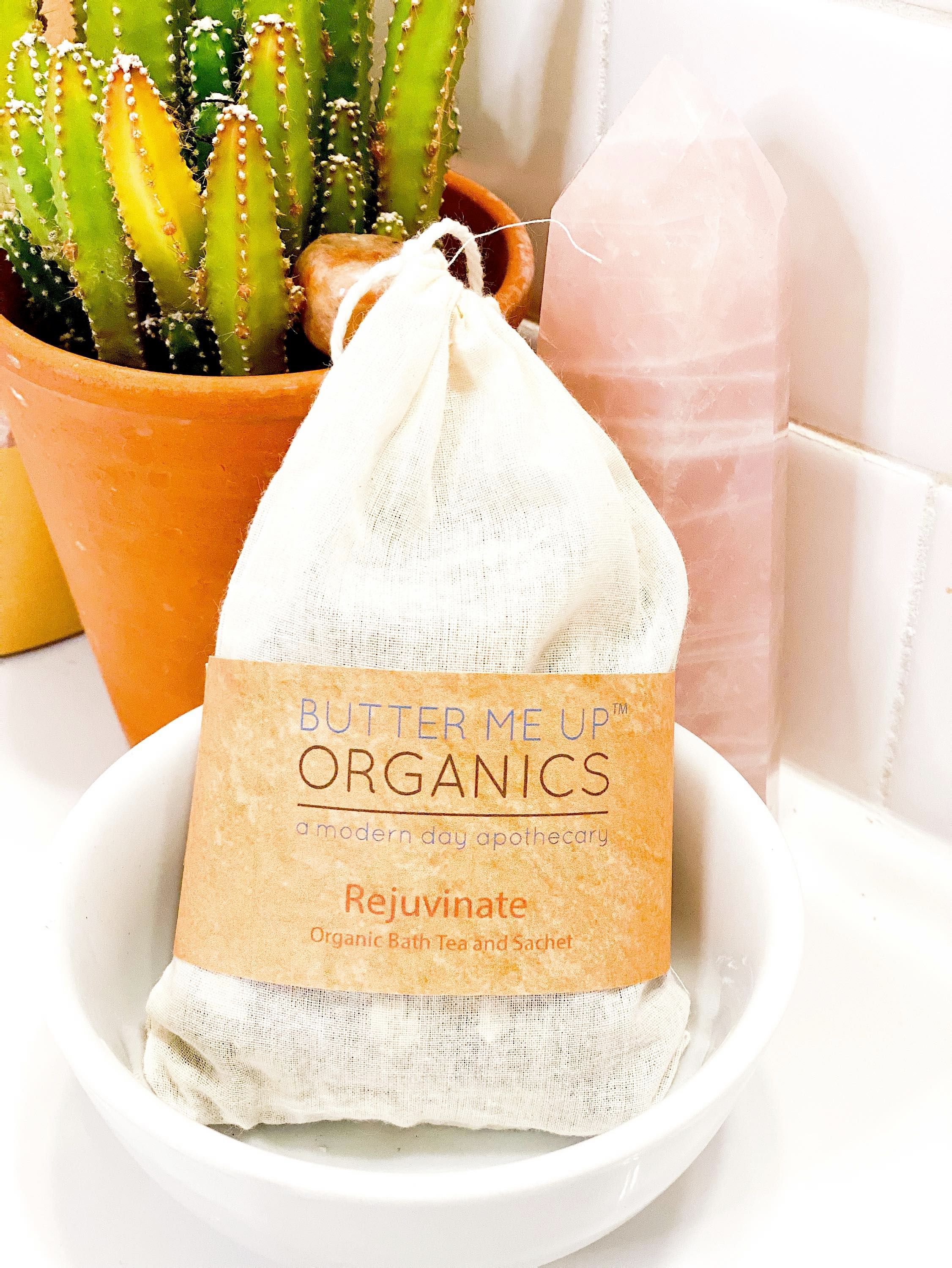 Rejuvenating Organic Bath Tea – Uplifting Herbal Soak & Aromatic Sachet