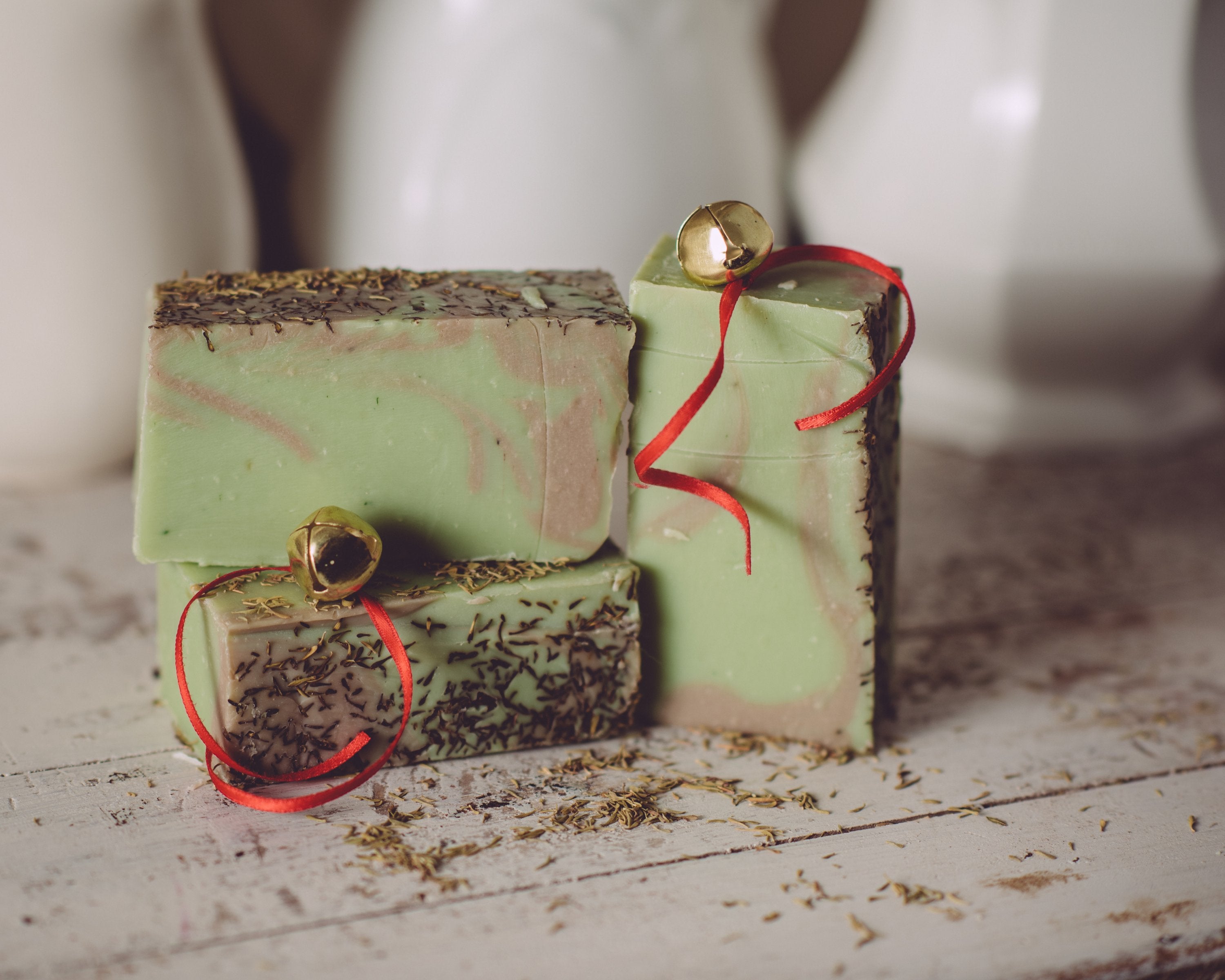 Christmas Thyme Organic Handmade Soap – Earthy, Cozy & Herbaceous