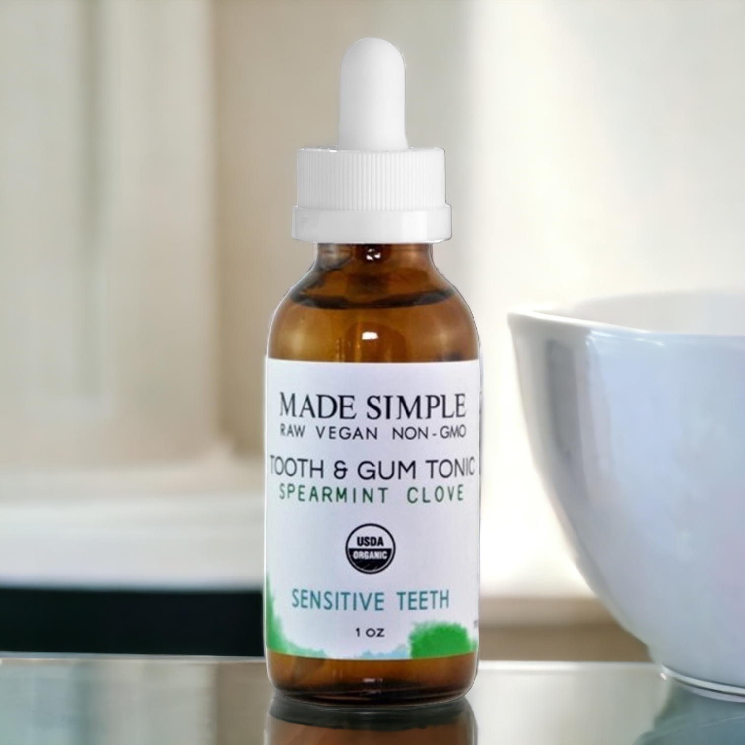 Spearmint Clove Tooth & Gum Tonic – Certified Organic, Vegan & Cruelty-Free