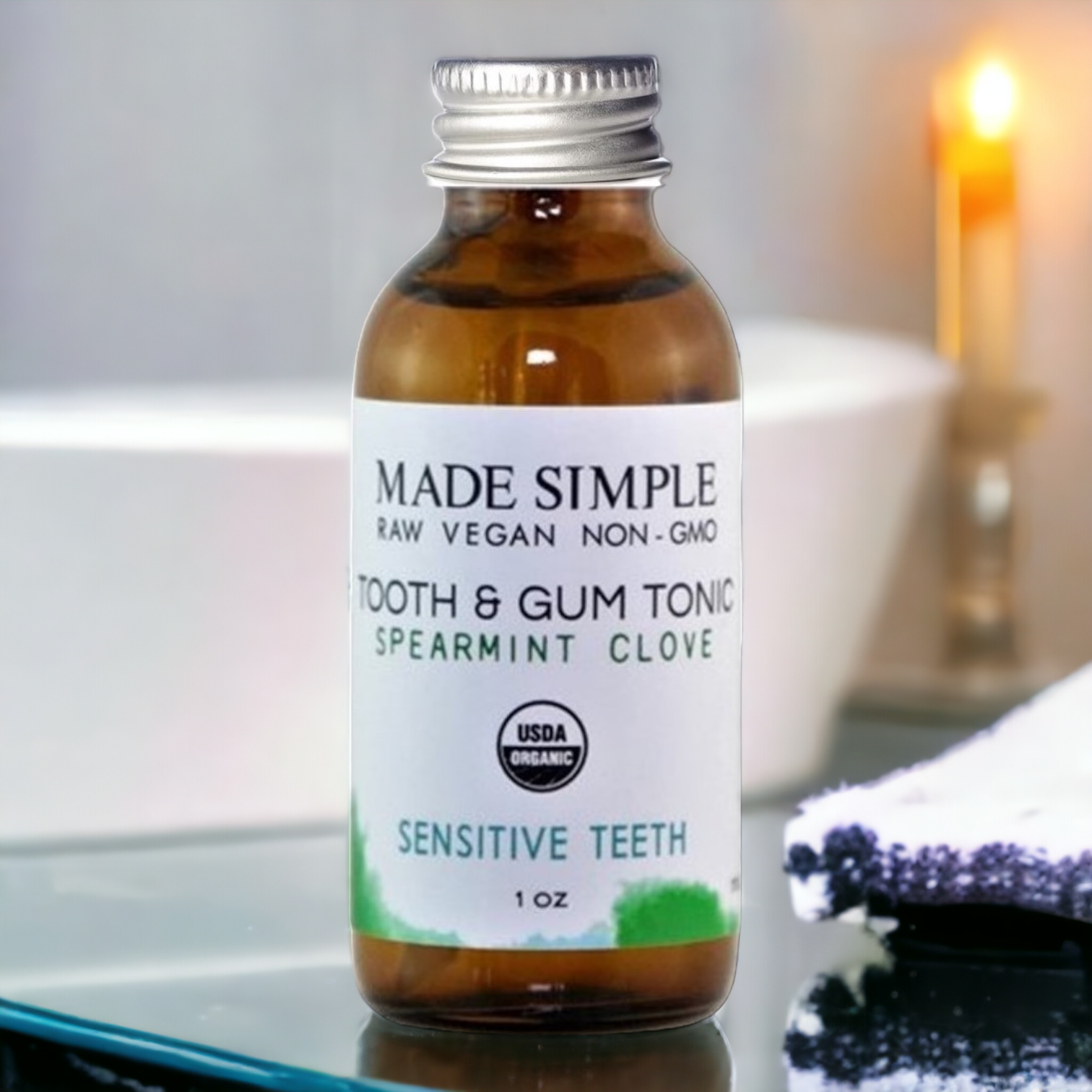 Spearmint Clove Tooth & Gum Tonic – Certified Organic, Vegan & Cruelty-Free