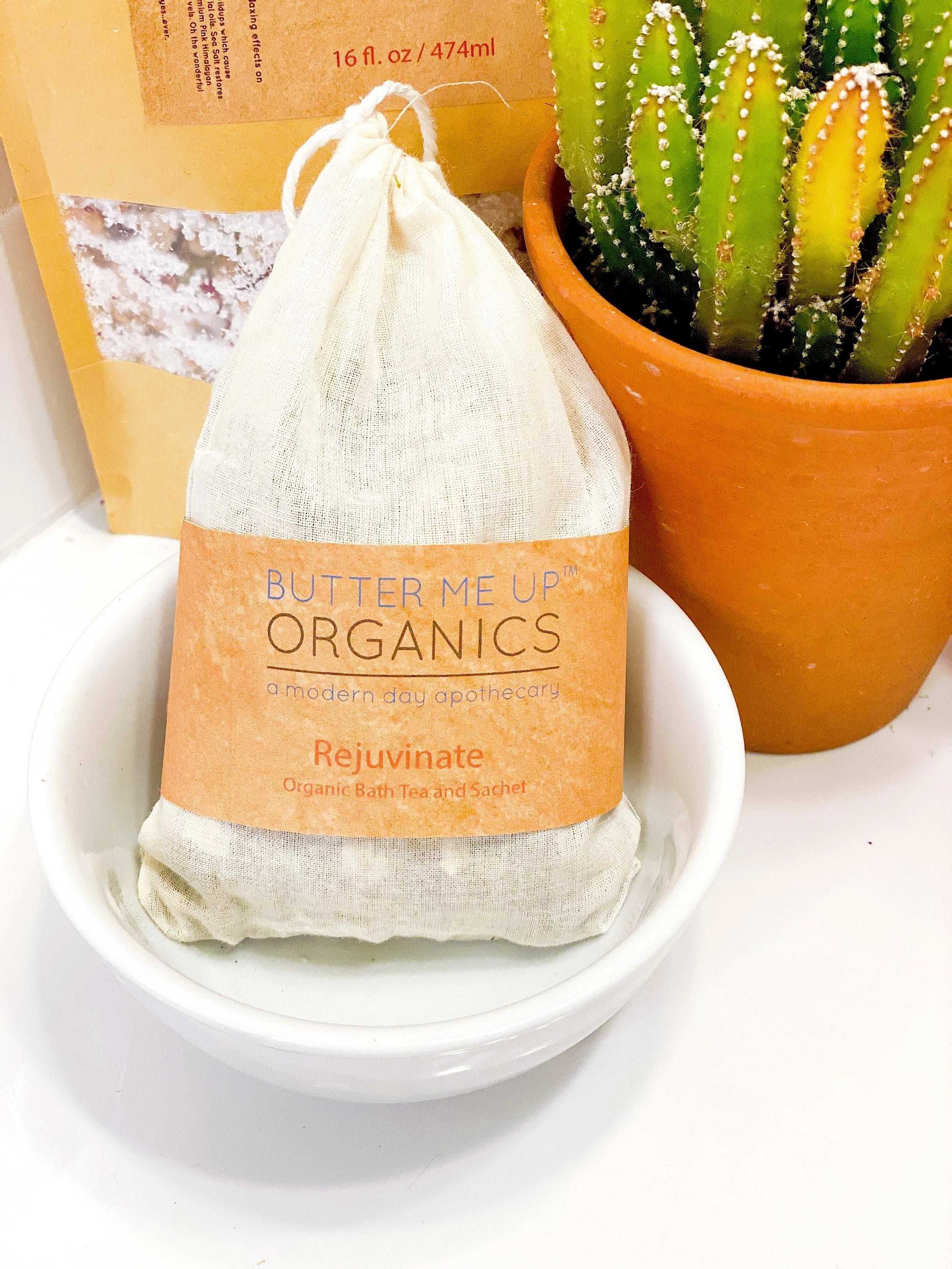 Rejuvenating Organic Bath Tea – Uplifting Herbal Soak & Aromatic Sachet