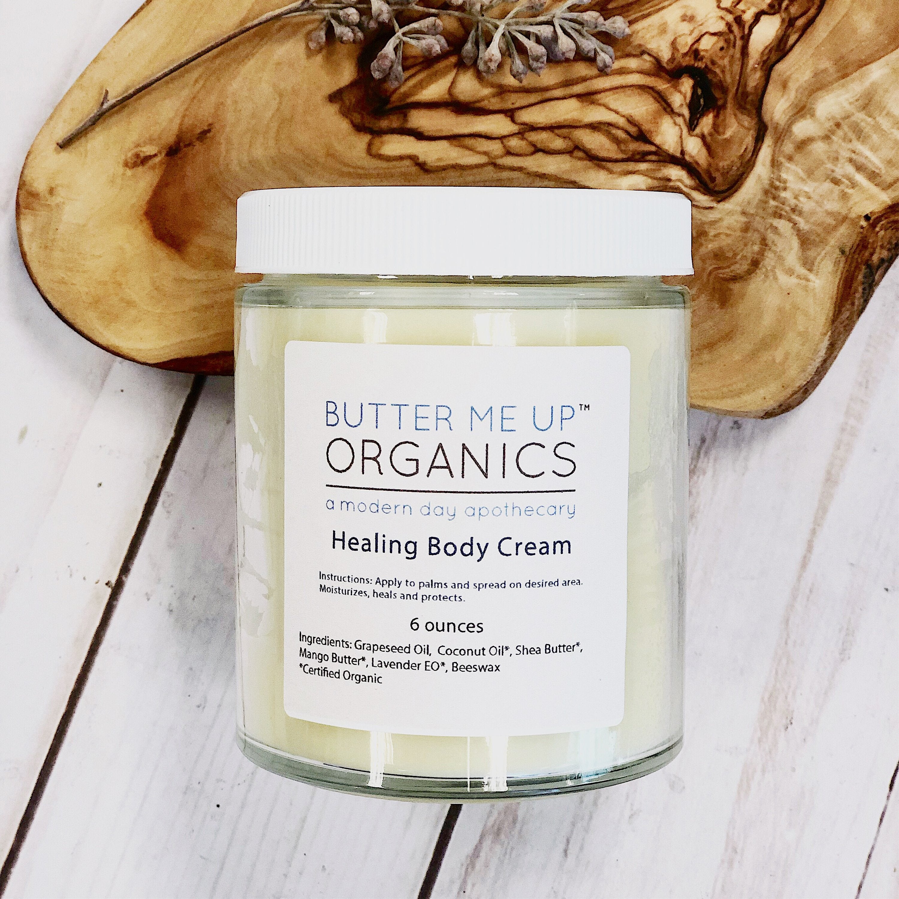 Organic Healing Body Cream – Deep Moisture for Dry Skin