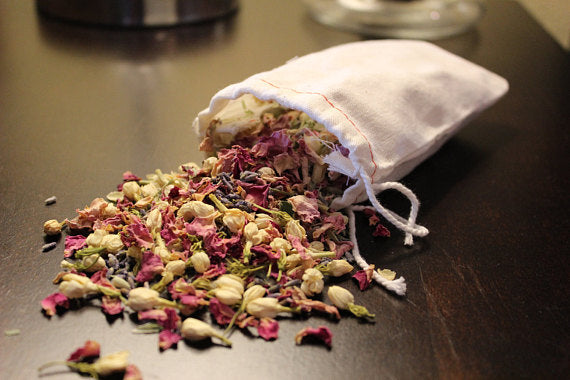 Romantic Rose Bath Tea & Drawer Sachet – Organic Herbal Blend